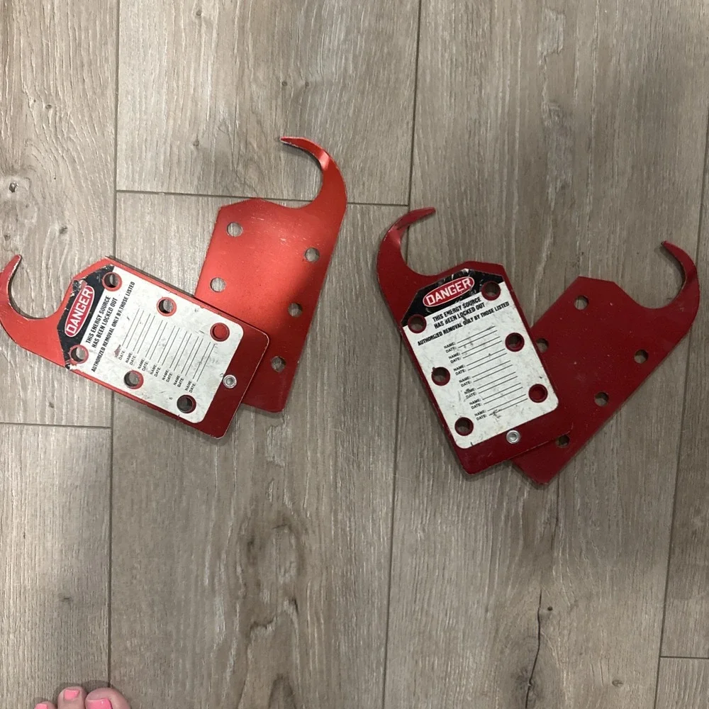 Lot of 2 Brady DANGER Do Not Operate Lock/Tag Red